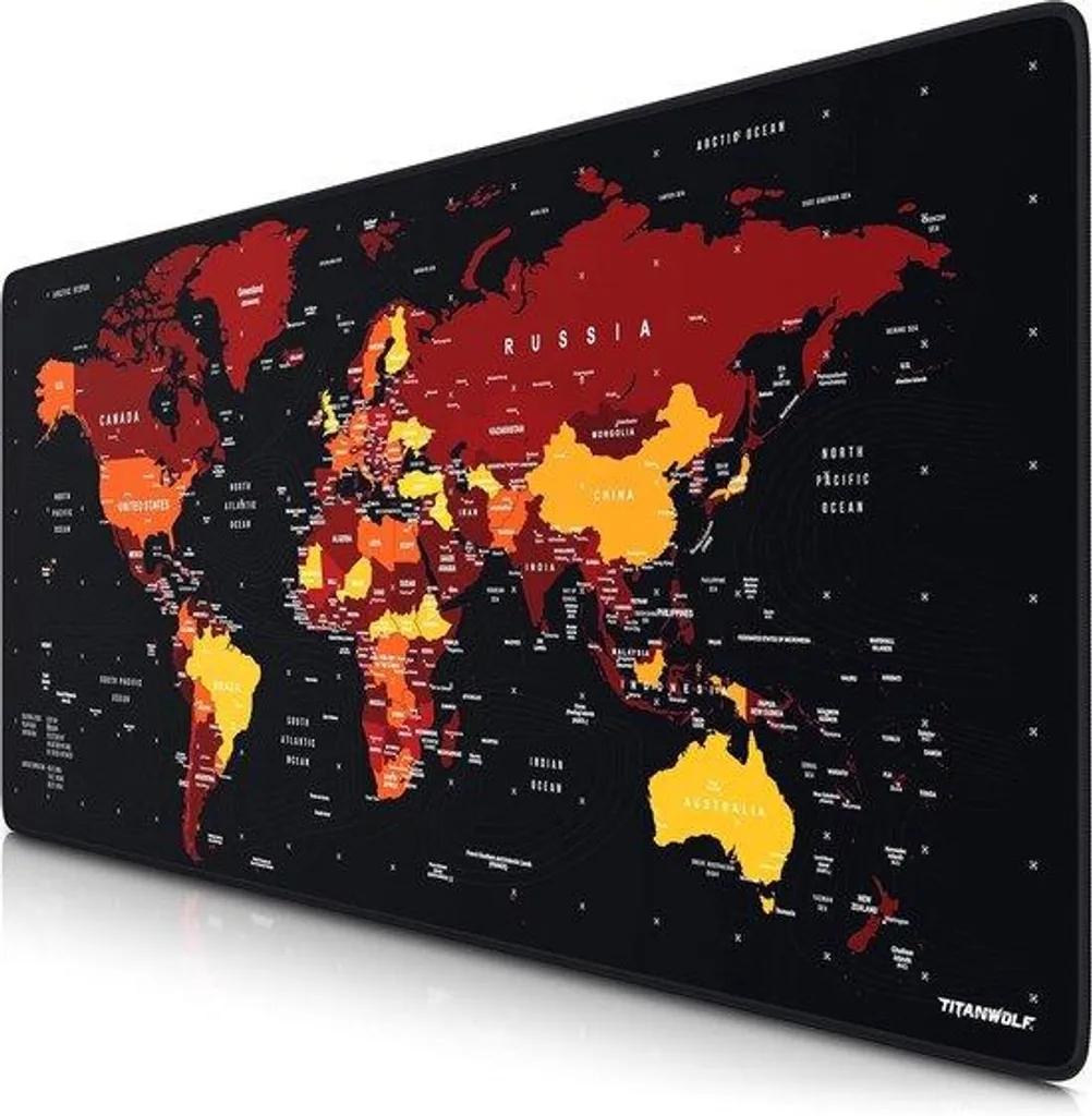 Atlas mondial en carton : protégez votre bureau et guidez votre souris