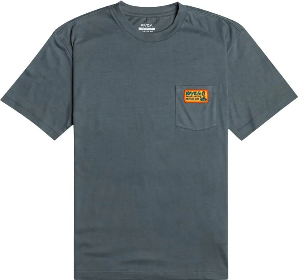 T-shirt à Manches Courtes RVCA Snake Control - Coloris Dark Slate en L