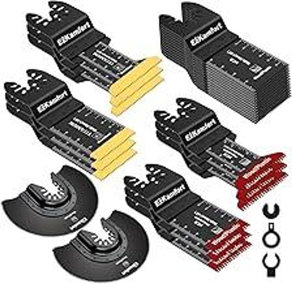Ezkamfort 29 teiliges Multitool Sägeblätter, Mehrfachwerkzeug Zubehör Set für Holz Kunststoff Metall, Oszillierendes Sägeblatt Set Kompatibel ...