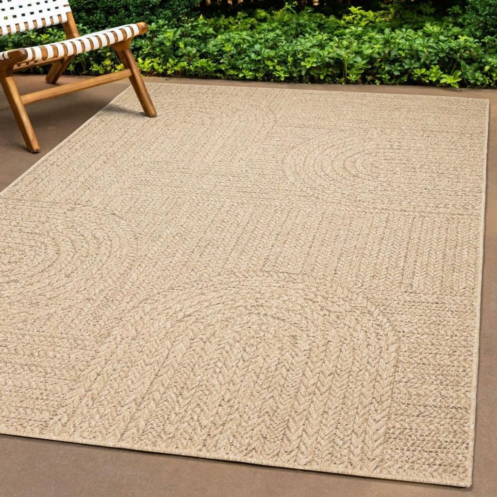 In- und Outdoor Teppich für Küche, Esszimmer oder Terrasse Größe - 120 x 170 cm