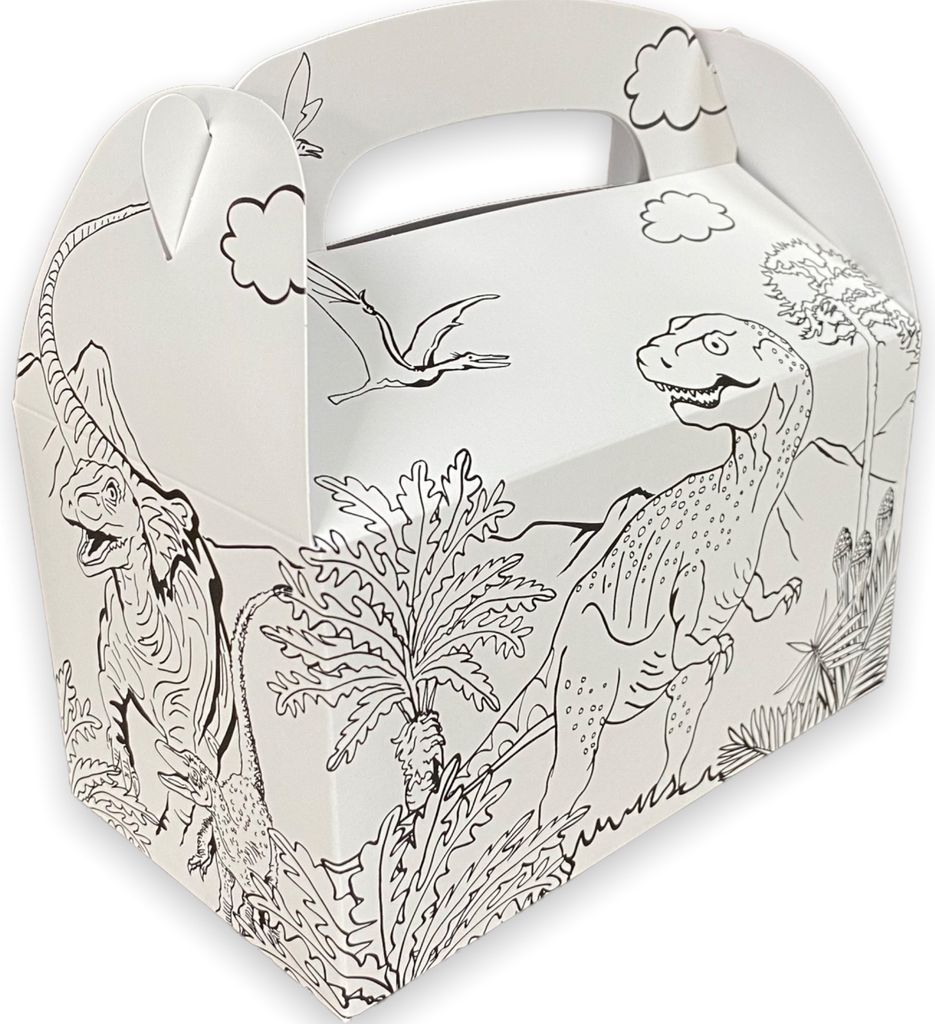Dinosaurier Dino Geschenkboxen zum ausmalen 12 Stück von Palandi