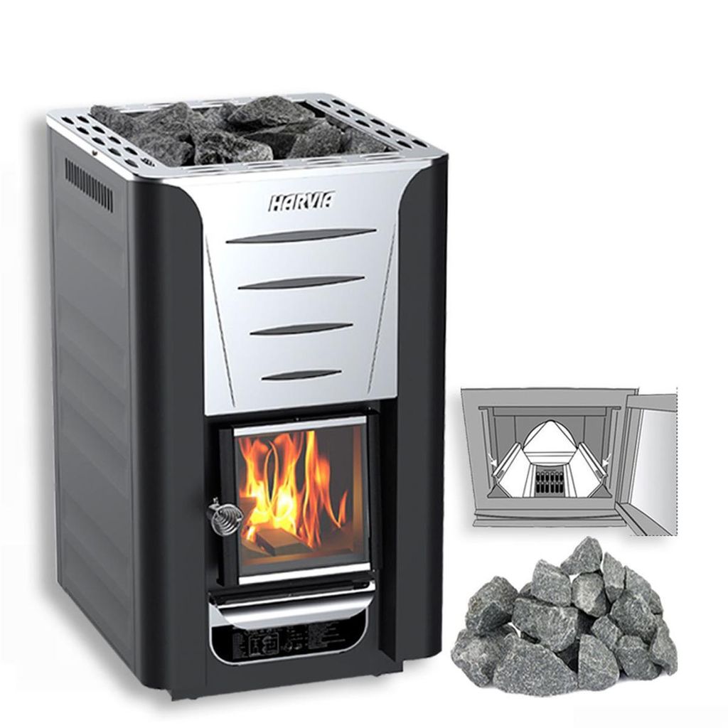 Harvia 20 Pro riscaldatore sauna a legna Germania Set con Immagine del prodotto 