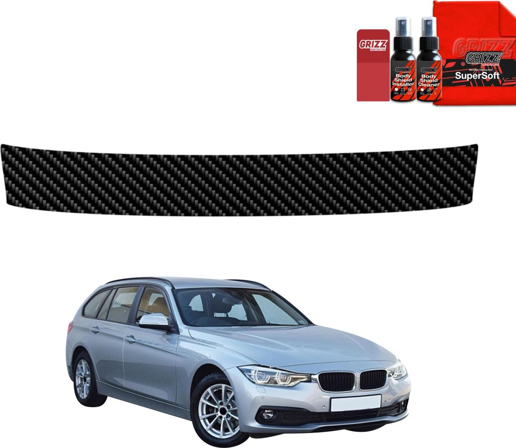 Kohlenstoff Schutzfolie Grizz Protector für Ladekante - BMW 3 F31 Kombi LCI (2015-2018)