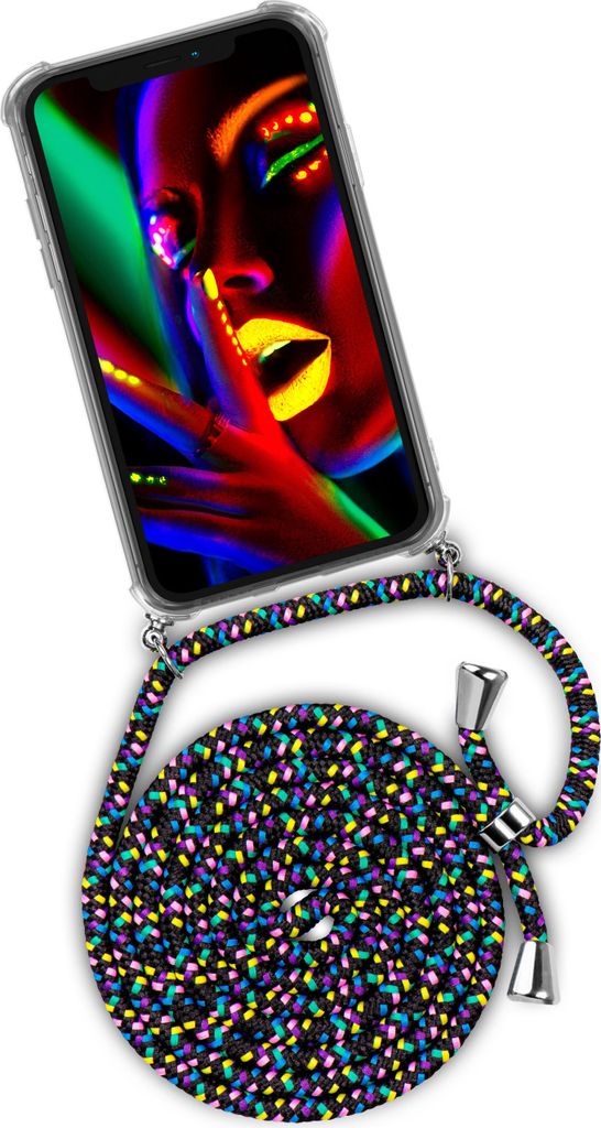 TWIST-Case + TWIST-Cord für iPhone 12 Pro Max, Farbe:Night Fever (Silber)