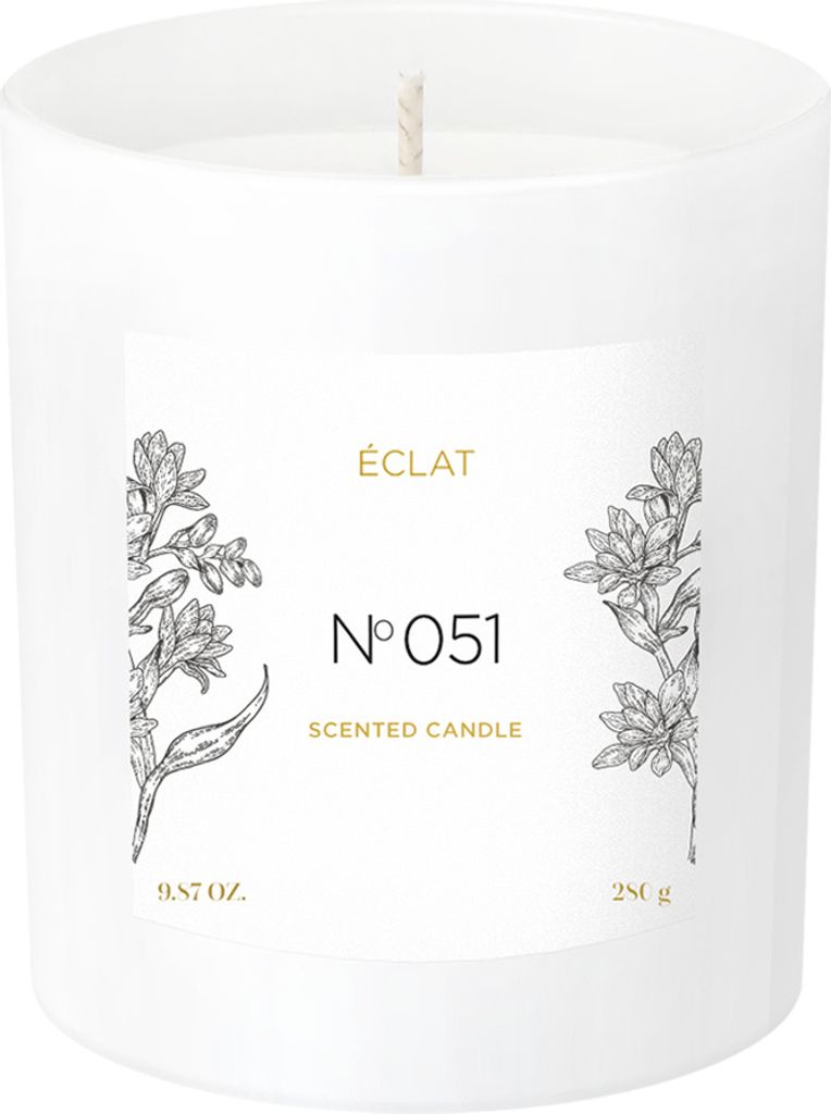 ÉCLAT 051 Duftkerze – Sojawachs, vegan, Brenndauer bis zu 45h, 280g