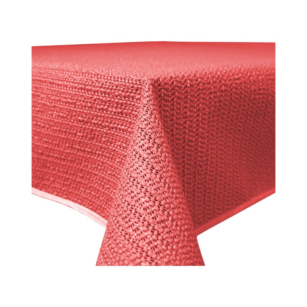 Garten Tischdecke Outdoor PVC rechteckig 130x160 cm Rot Produktbild 