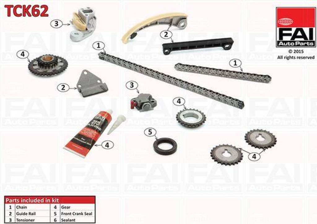 FAI AutoParts TCK62 Steuerkettensatz OE 1276277E00 kompatibel mit A4 8E