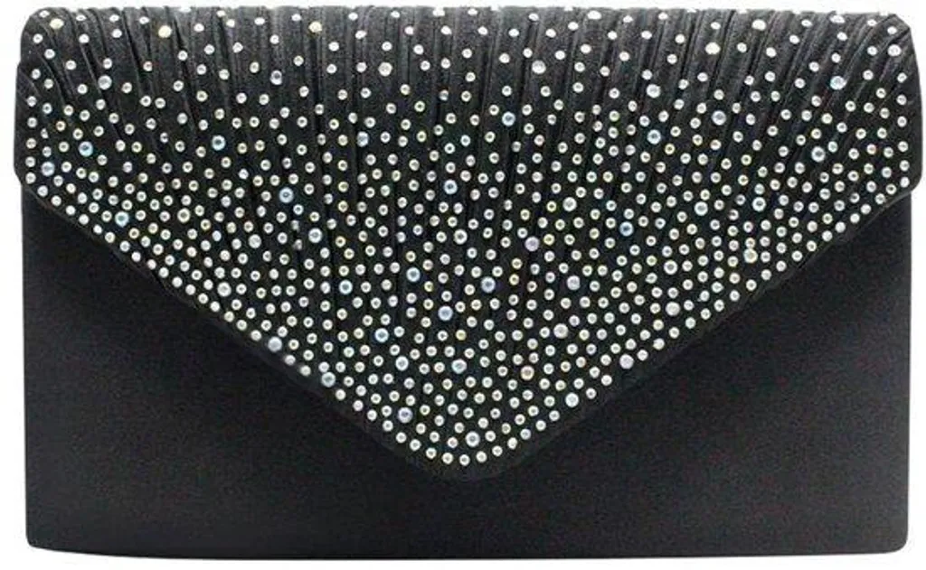 Petit sac à bandoulière noir vintage avec paillettes - Chic et pratique