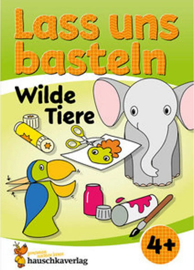 Cahier d'activités manuelles animaux sauvages - Loisirs créatifs 4 ans