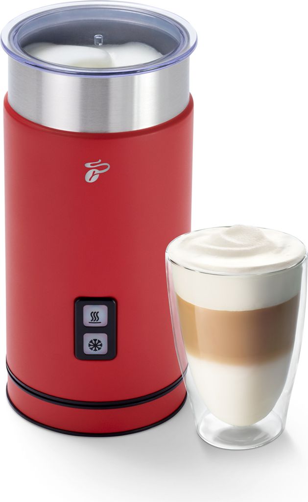 Tchibo elektrischer Milchaufschäumer, Antihaftbeschichtung, warmer und kalter Milchschaum, für Latte Macchiato, Cappuccino und Kakao, Edelstahlge...