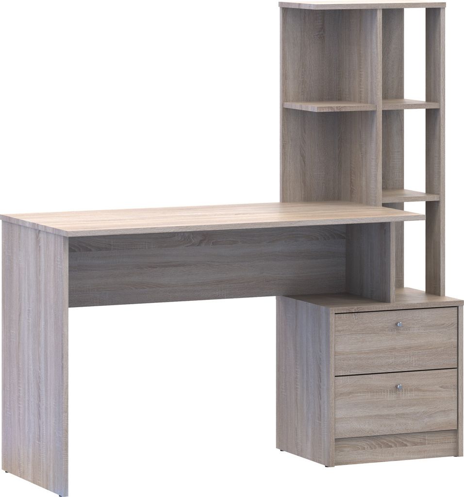 nabbi Schreibtisch mit Regal Talent T7 P – Sonoma-Eiche