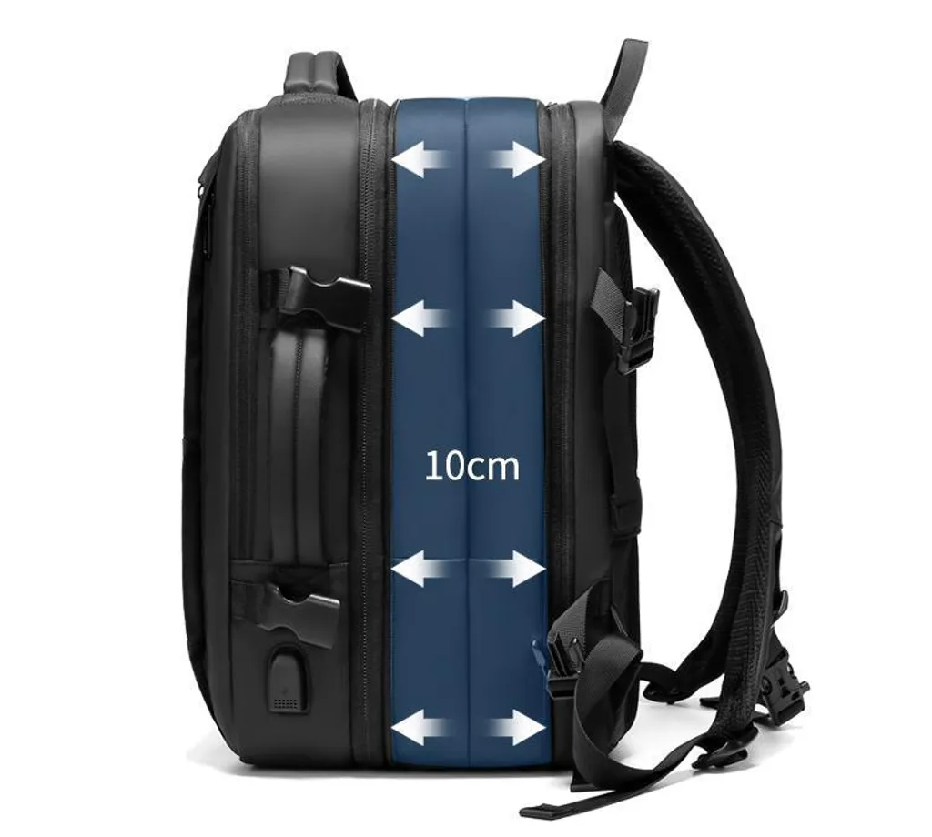 Sac à dos ordinateur portable avec port USB et compartiments multiples