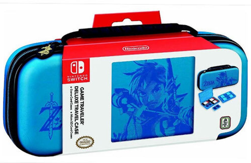 BigBen Nintendo Switch Travel Case Zelda NNS42 (Transporttasche inkl. 2x 4-Spiele-Game-Boxen, 2x 2-Micro-SD-Card-Boxen)
