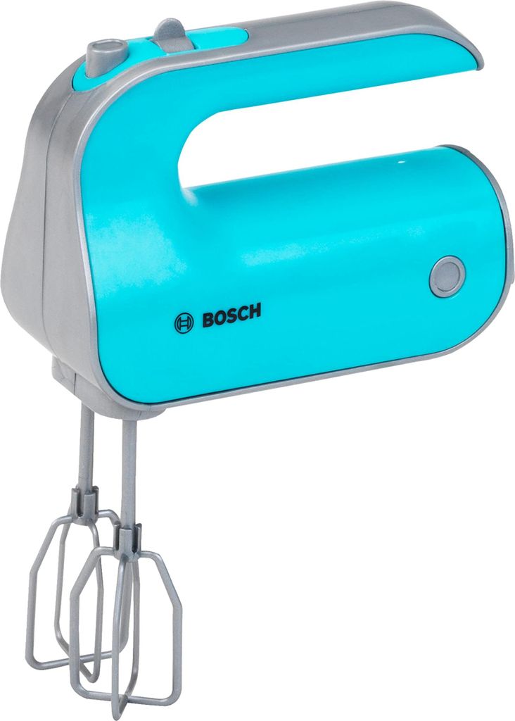 Theo Klein Bosch Handmixer I Batteriebetriebener Spiel-Mixer mit abnehmbaren Quirls I Inkl. Schalterattrappe I Maße: 19 cm x 7 cm x 12 cm I Spielz...