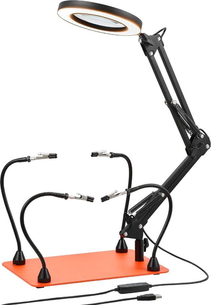 Magnetische Helping Hands Lötstation 3X LED-Lupenleuchte 4 Arme