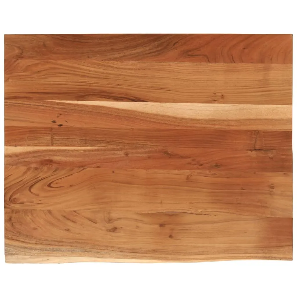 Plateau 90x80 cm acacia massif, idéal pour petit bureau bord d'arbre