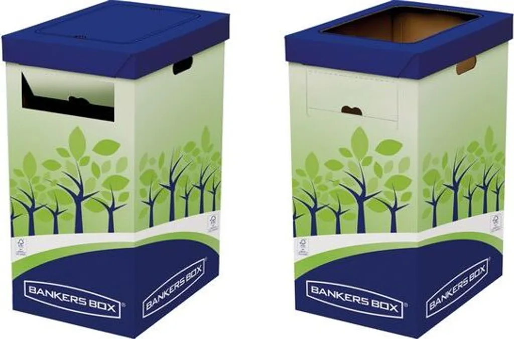 Solution Tri Papier Fellowes Bankers Box Boîte Recyclage Carton Robuste