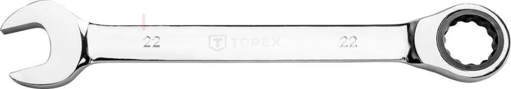 Chiave ad anello a cricchetto TOPEX, 22 mm