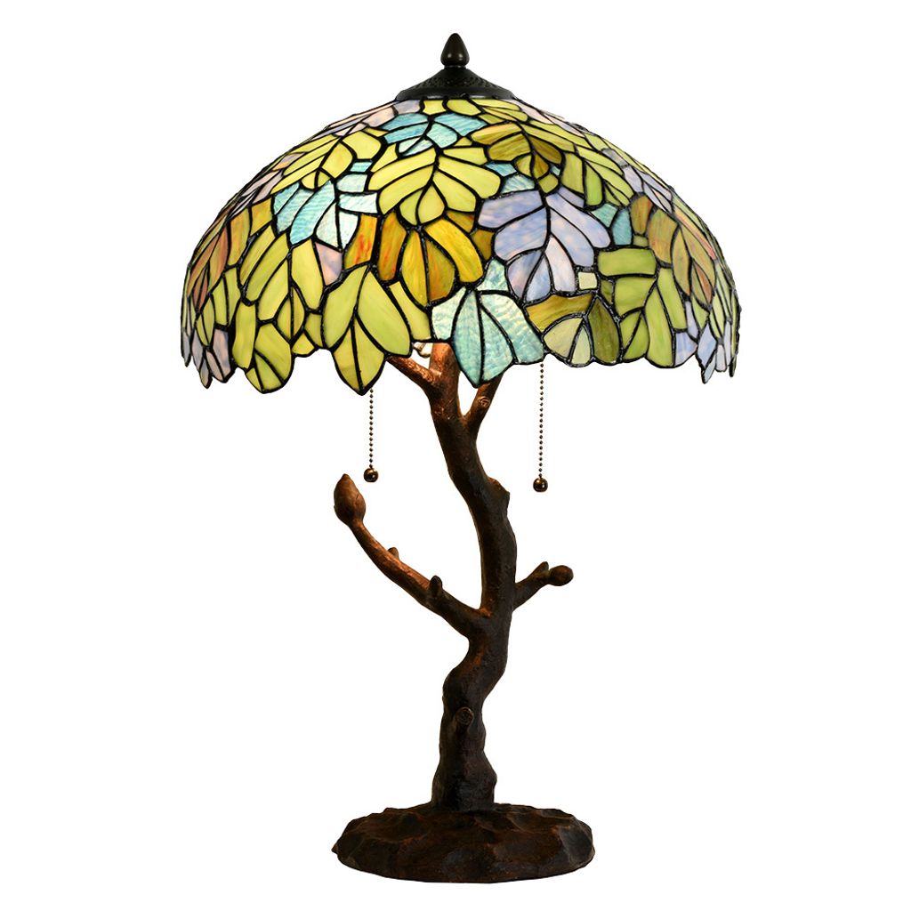 Clayre & Eef Tiffany lampa stołowa Ø 40x60 cm zielone szkło Zdjęcie produktu 