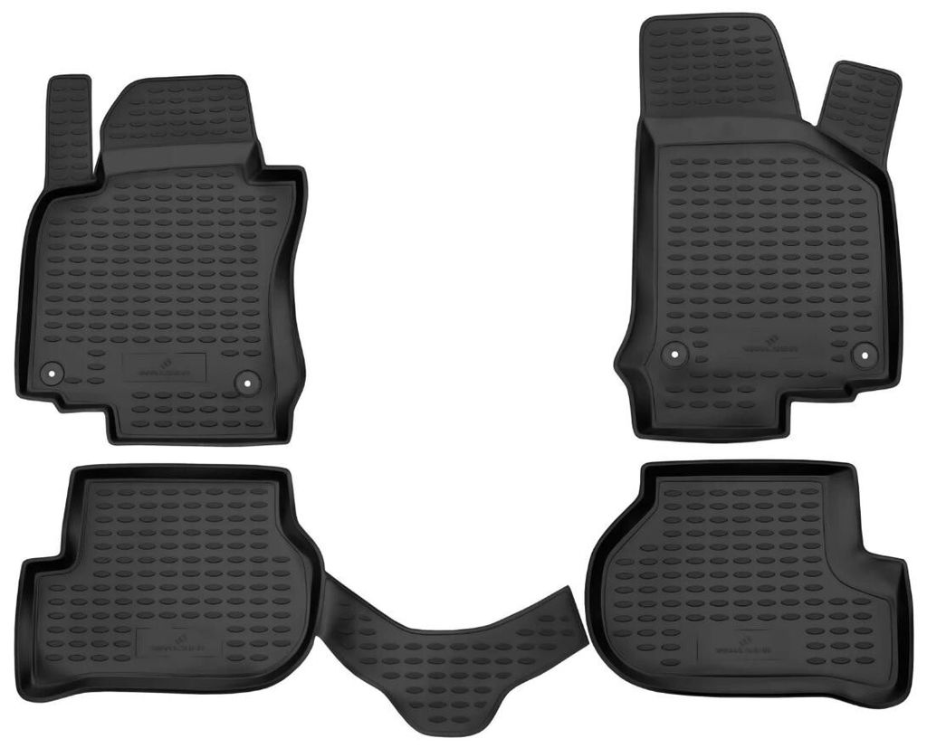 WALSER XTR Gummi Fussmatten Auto für VW Golf 5 2003-2009, Golf 5 Variant 2007-2009, 5-Türer, 100% passgenaue Auto Fußmatten, robuste Universal F...