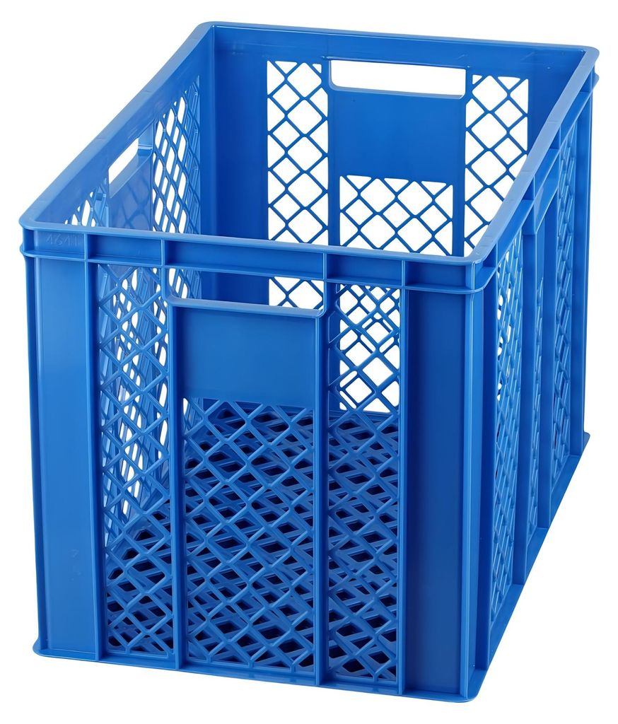 Lot De 3 Bacs Euros Ajourés Avec Chariot - Dimensions 600x400x320 Mm - Qualité Alimentaire, Lavable Au Lave-vaisselle - Vert - 4