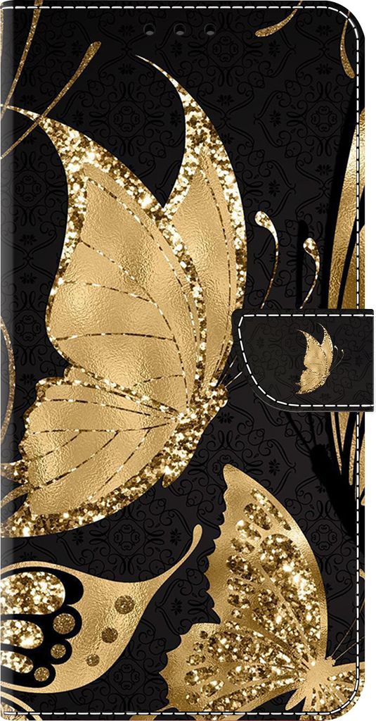 CLM-Tech Handyhülle kompatibel mit Samsung Galaxy A55 5G Hülle - Tasche aus Kunstleder - Klapphülle mit Ständer und Kartenfächern - Schutzhül...