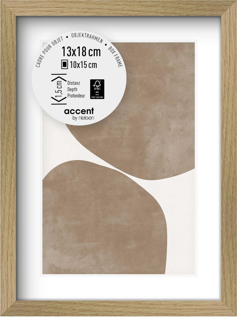 accent by nielsen Holz Bilderrahmen Aura, 13x18 cm, Eiche