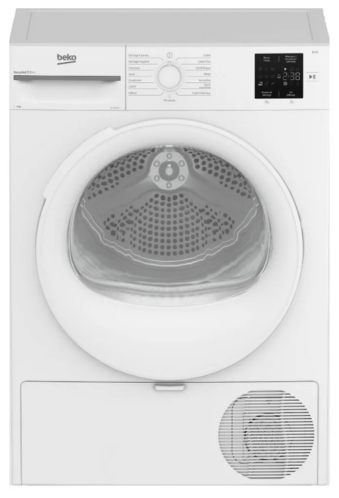 Sèche-linge Pompe à Chaleur 9kg Beko D3H19E01W Idéal Grande Famille