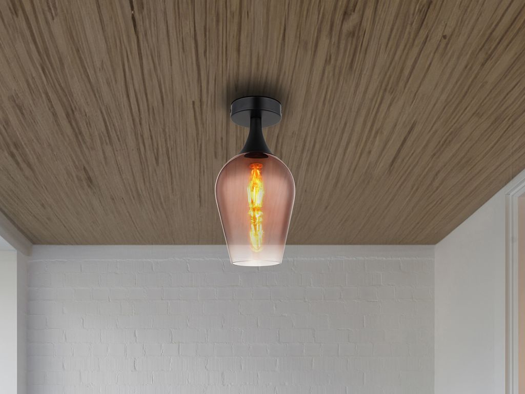 Kleine ausgefallene LED Deckenleuchte für Wohnzimmer, Lampe über Esstisch, Ø15cm