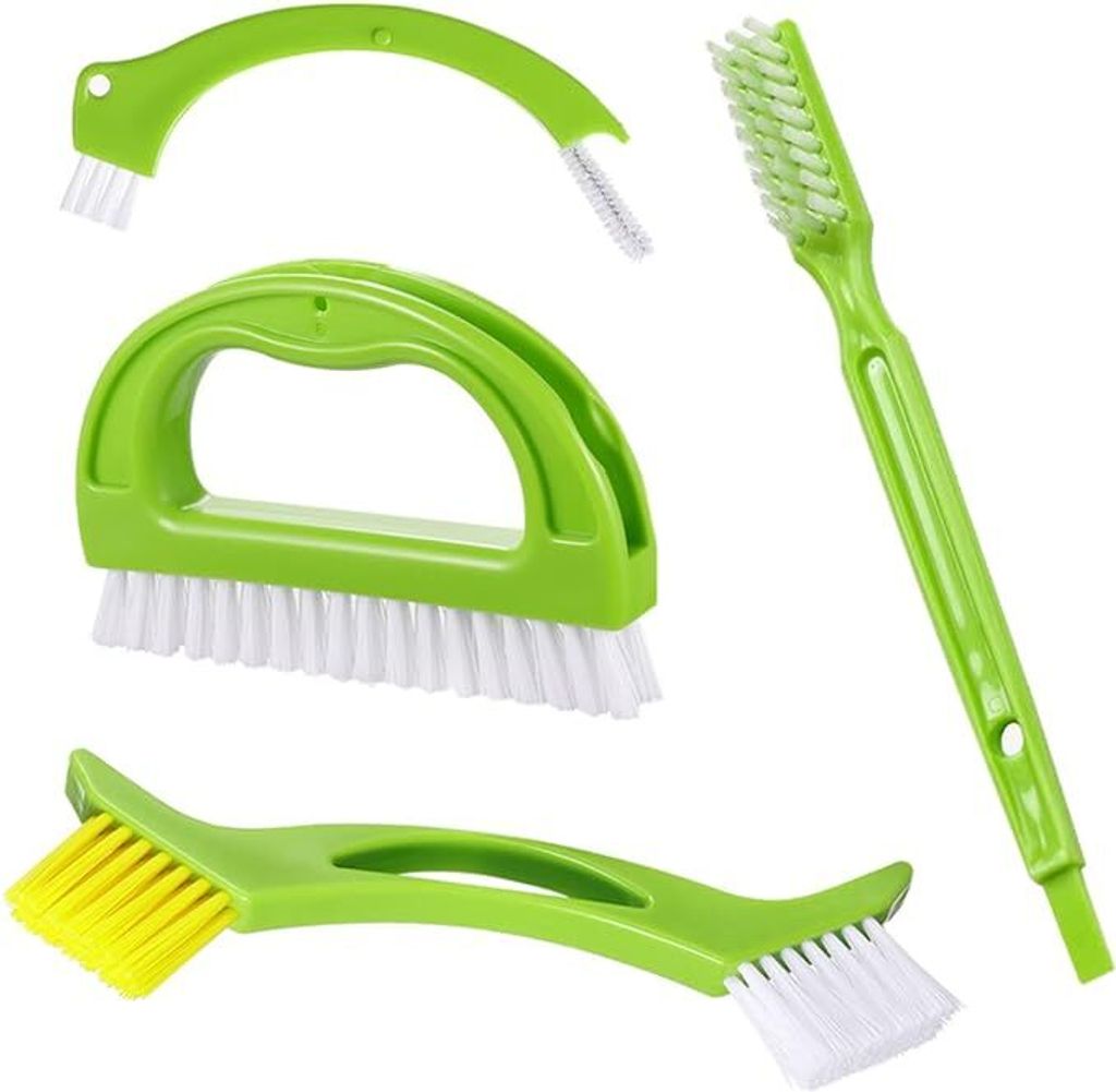 4 in-1 Fugenreinigungsbürste Kit Fugen und Spaltreinigungsbürste Reinigungsbürste für Die Tiefenreinigung von Duschen Böden Bad und Küche