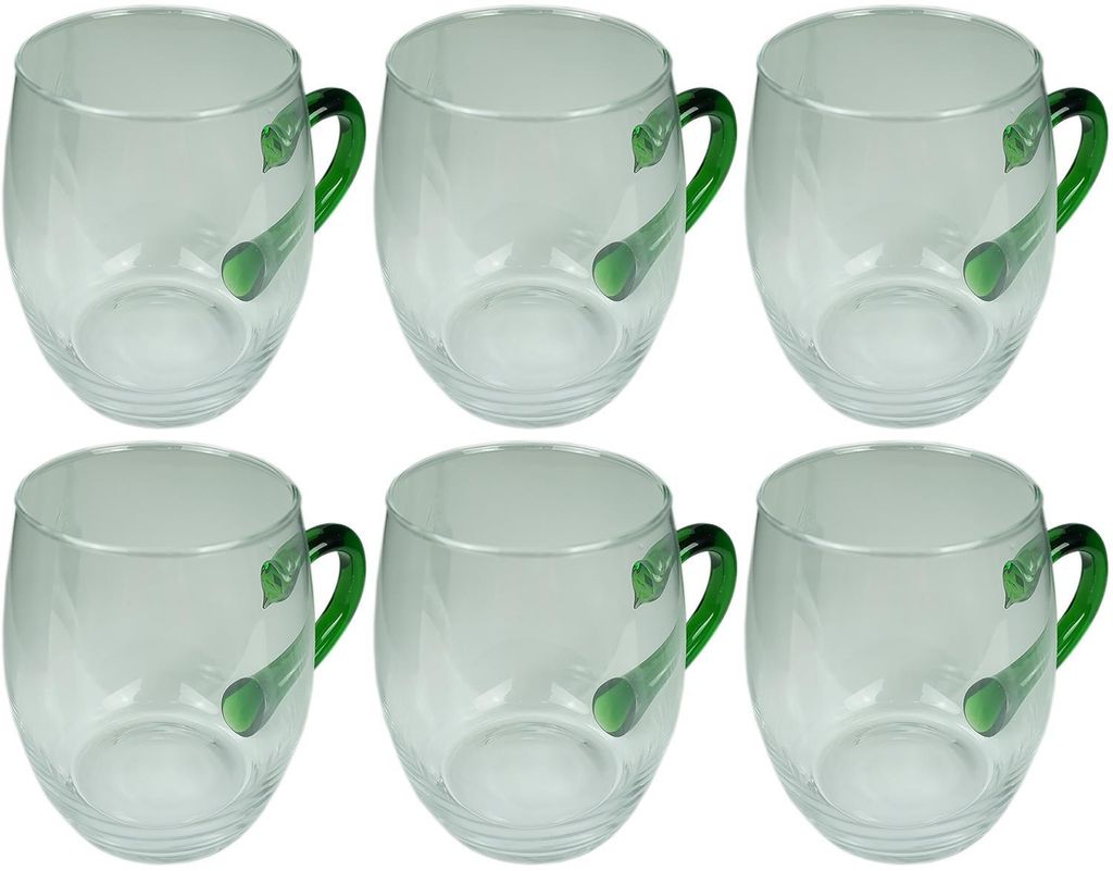 Novaliv 6x Weinseidel mit grünem Henkel 250 ml Weinglas Produktbild 