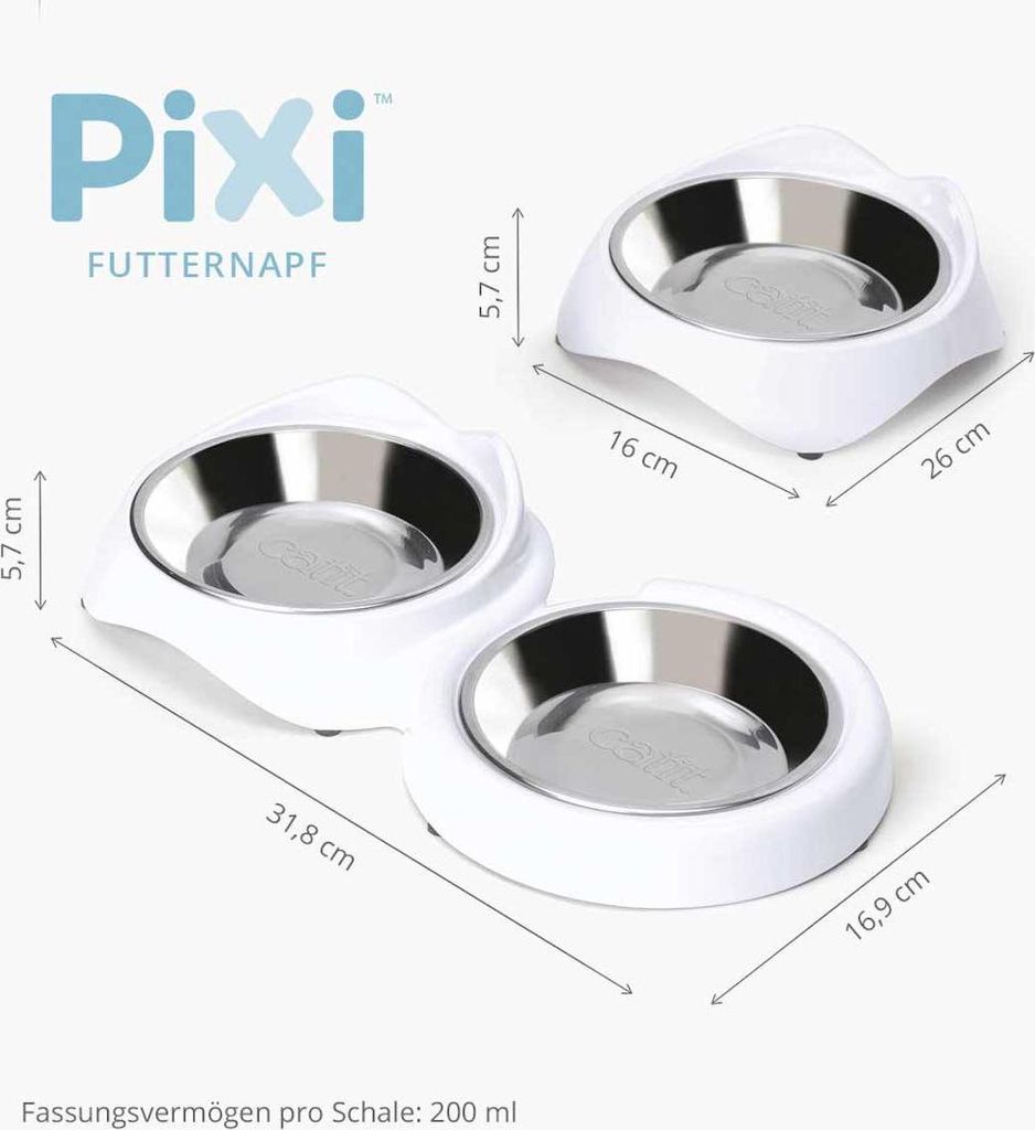 Gamelle catit Pixi gamelle individuelle, ergonomique, Image du produit 