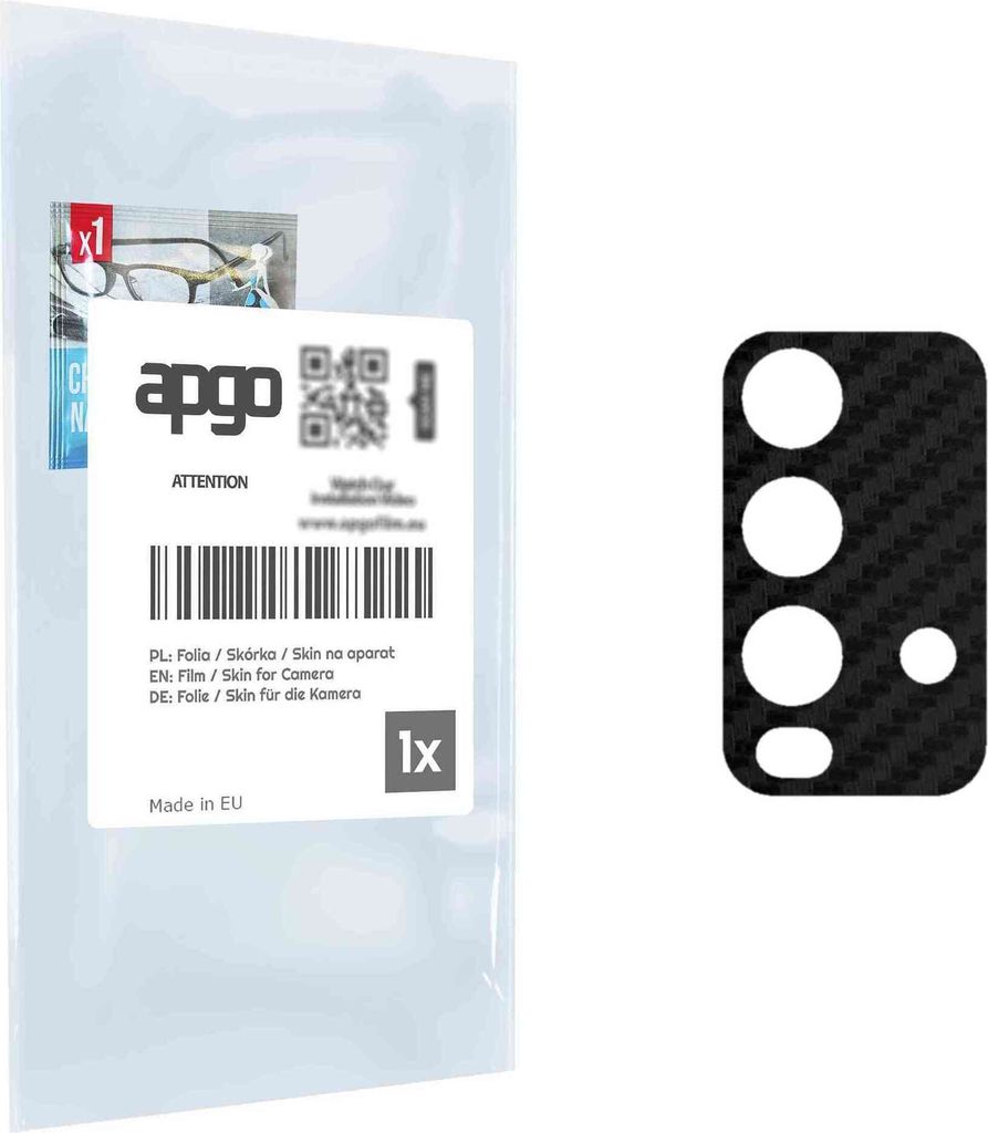 apgo Objektivschutz-Folie, Kameraschutz kompatibel mit Xiaomi Redmi 9T, Carbon-Imitation, Rückseite Schutzfolie für Kamera-Insel, Hinten Folie, k...