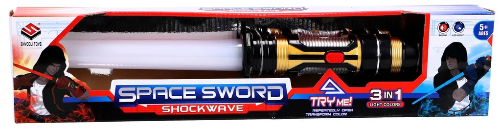 Sabre Laser KiddyGo Shockwave Anti-Choc avec Sons de Combat Réels
