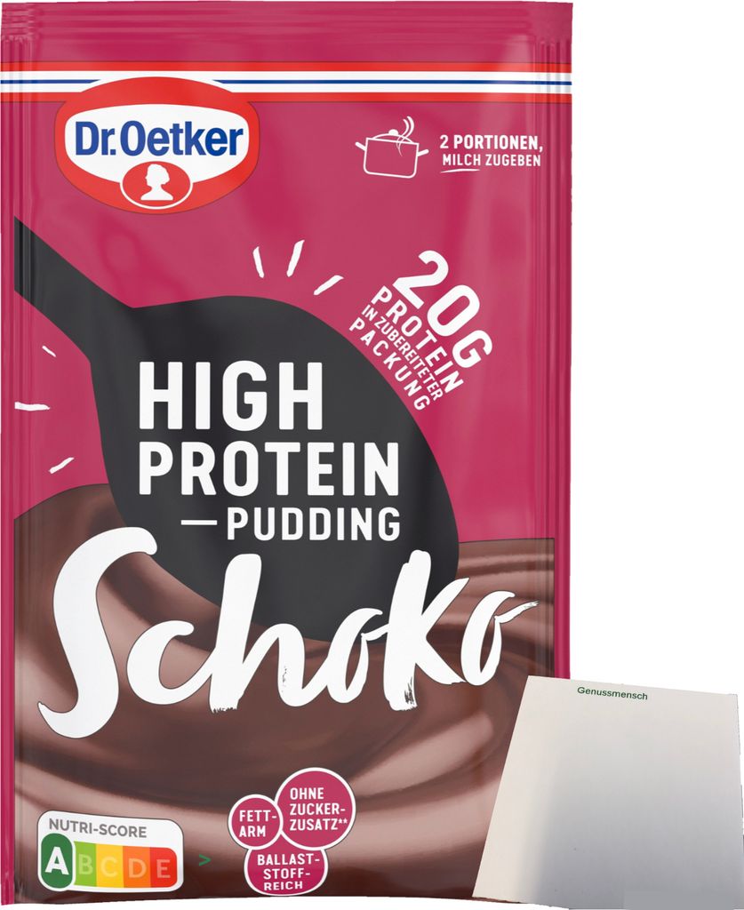 Dr. Oetker High Protein Pudding Schoko (58g Beutel) + usy Block