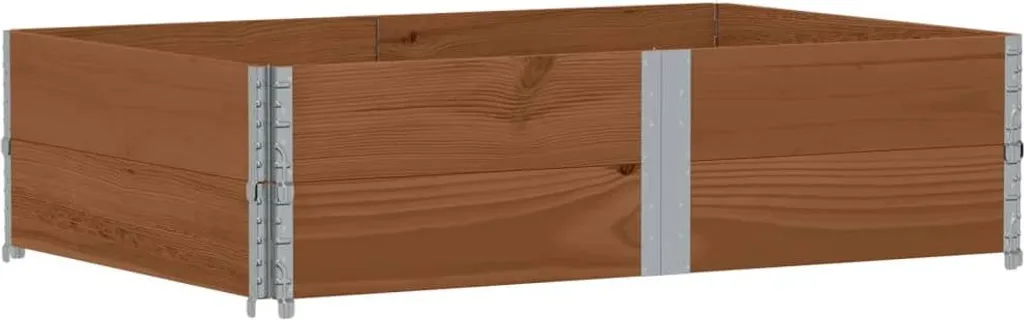 Rehausse de palette 150x100 cm en pin massif robuste marron - Pack de 2 vidaXL