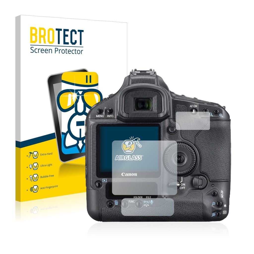 BROTECT Schutzglas für Canon EOS 1Ds Mark III Schutzfolie Panzer Folie Glas Display Schutz klar
