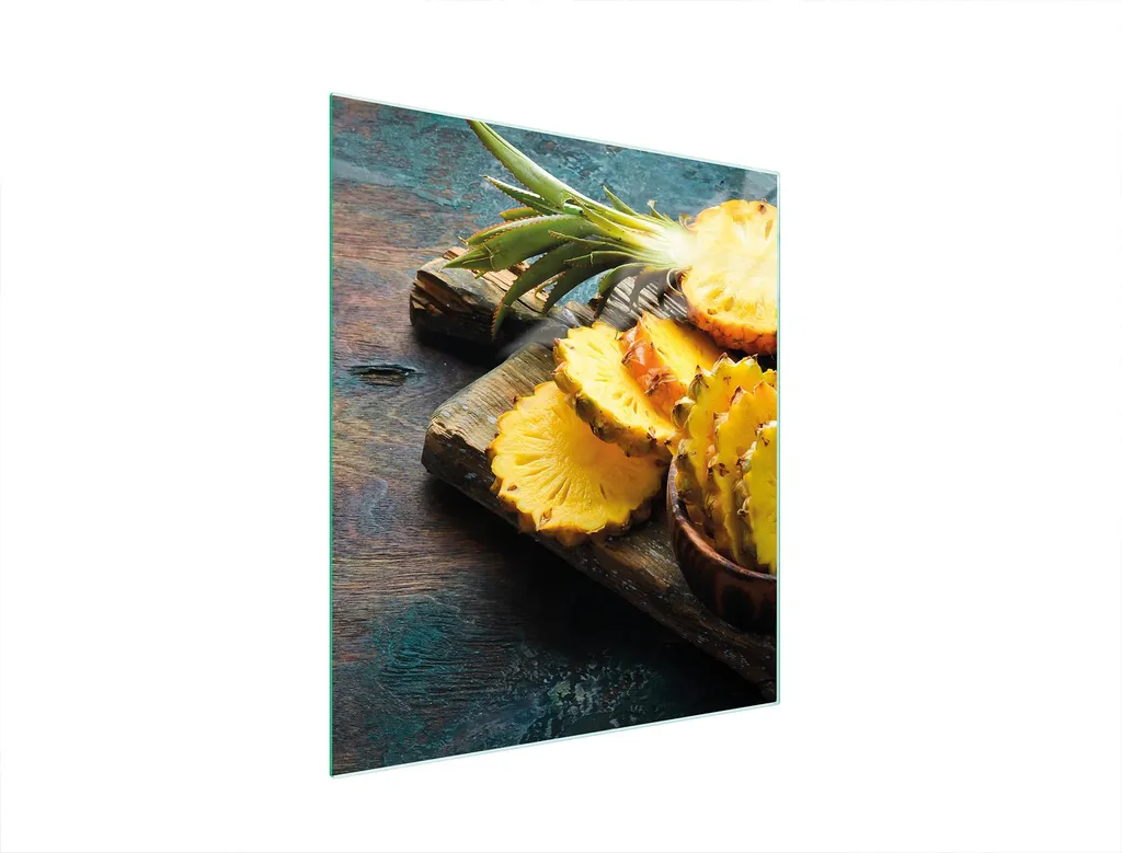 Tagliere Professionale in Vetro 45x52 Ananas | Piano Lavoro Temperato