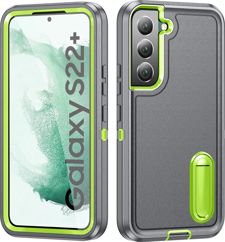 Cover Rugged S22 Plus 5G Grigio: Protezione Militare con Kickstand