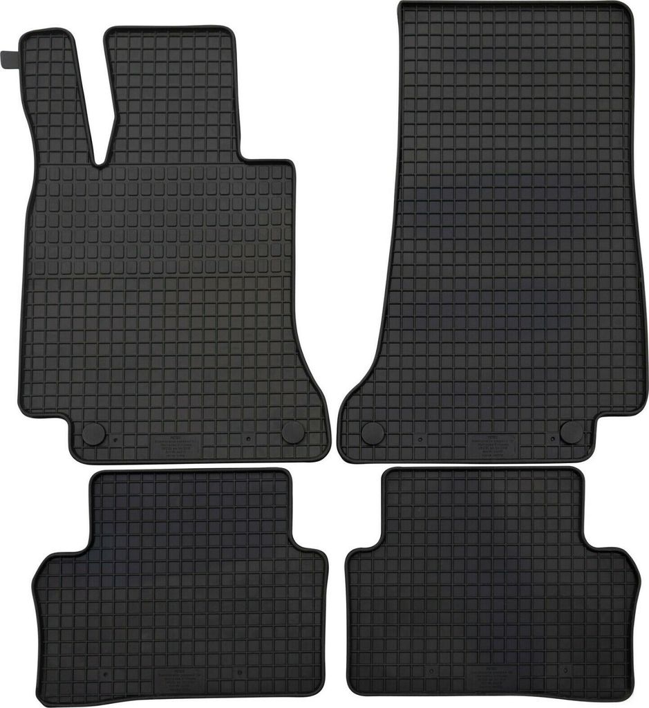 für Mercedes E-Klasse (W213) ab 04/2016 Passform PETEX Gummimatten 4-teilig schwarz Allwettermatten Gummifußmatten