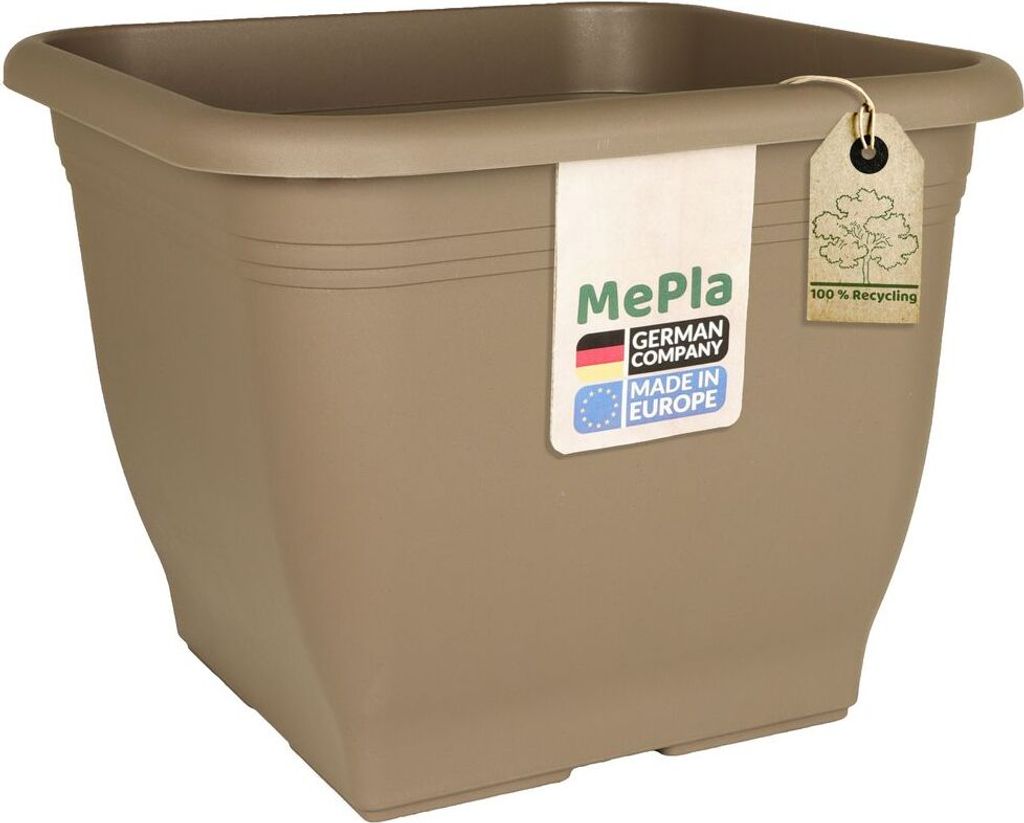 MePla - Pflanzkübel Quadrat 40x40 taupe