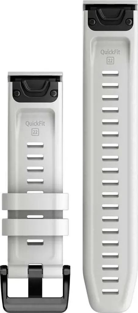 Bracelet QuickFit 22 Garmin en silicone souple coloris argent mat