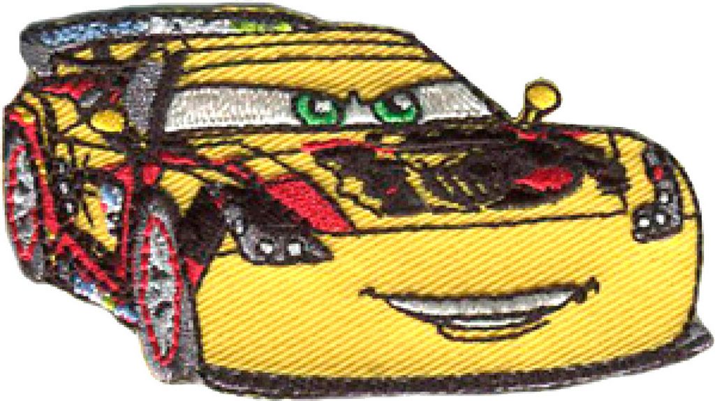Disney Cars 2 Jeff Gorvette - Aufnäher, Bügelbild, Aufbügler, Applikationen, Patches, Flicken, Zum Aufbügeln, Größe: 7 x 3,7 cm