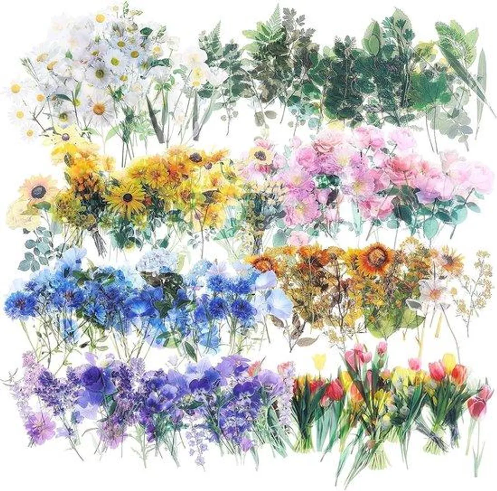 Stickers fleurs PET imperméables pour décorer sans abîmer vos supports