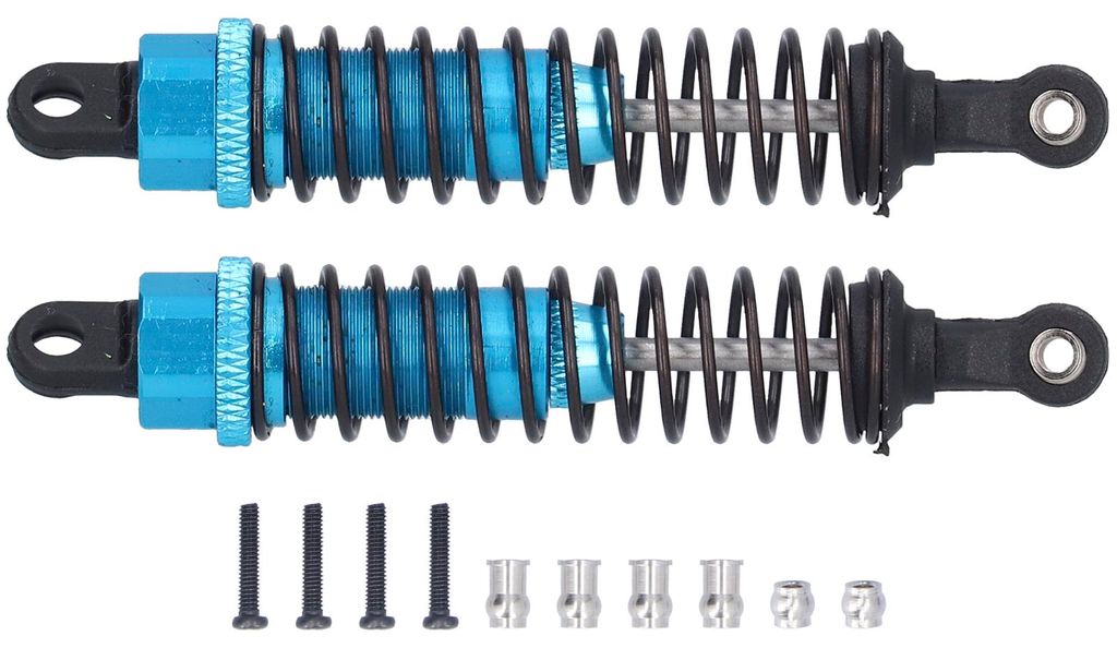2 Stücke 80mm RC Aluminium Stoßdämpfer Dämpfer für TRAXXAS SLASH 2WD Auto Upgrade TeileBlau