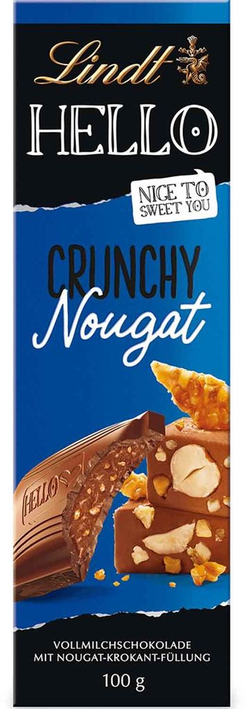 Lindt Hello Tablette Nougat croustillant avec morceaux de Image du produit 