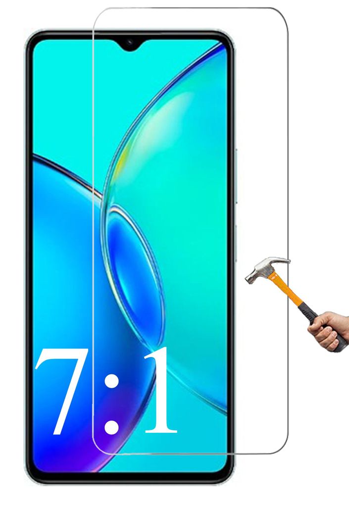 A screen protector is shown placed over a smartphone screen.