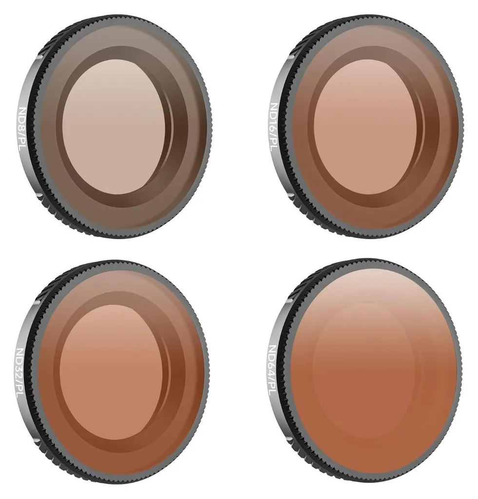Kit INF de 4 filtres ND PL en aluminium et verre optique de 4.5cm