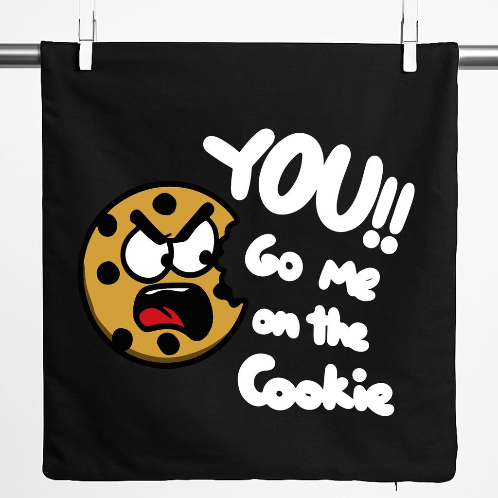 Huuraa Kissenbezug You go me on the Cookie Keks 40x40cm Black Baumwolle Dekokissenbezug Geschenkidee