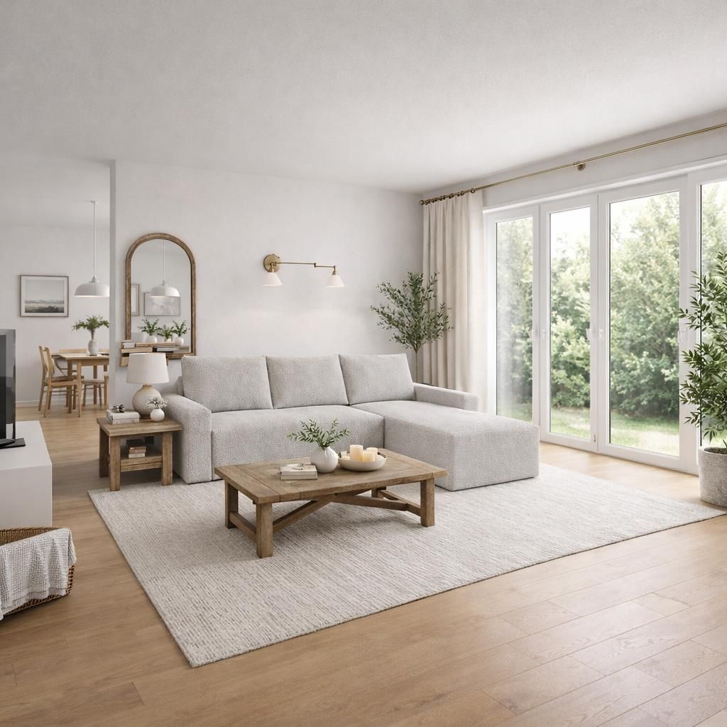 Ecksofa POTARO mit Schlaffunktion L-Form, Sofa mit Bettkasten, Wohnzimmersofa, Couch, Soffa, Bettsofa ELLE 83 | MIPLO